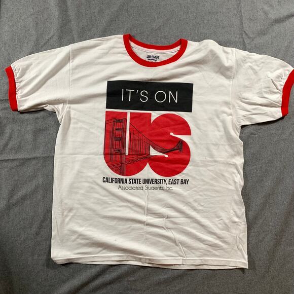 Gildan IT'S ON US Shirt Women Extra Large Casual T Shirt Ladies - Picture 1 of 7